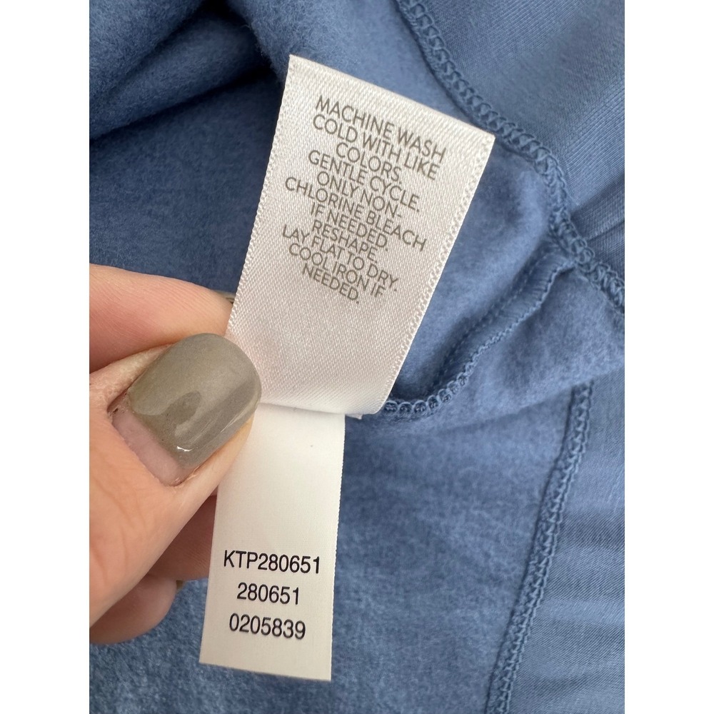 New Pure Jill Azure Blue Popover Top Button Detail V Neck Butter Soft Knit 2X‎ - Picture 12 of 12